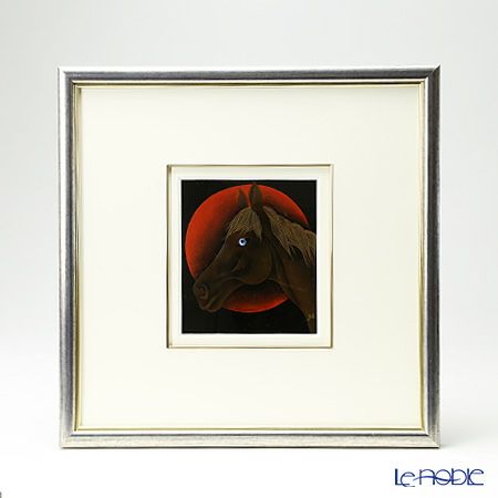 【伝統工芸】輪島塗 漆芸額 干支 午（馬） 蒔絵師 坂口政昭氏作