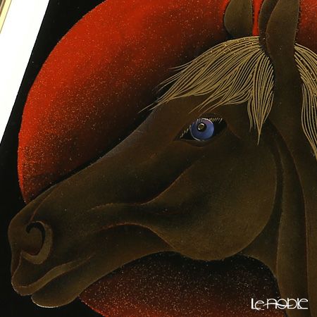 【伝統工芸】輪島塗 漆芸額 干支 午（馬） 蒔絵師 坂口政昭氏作