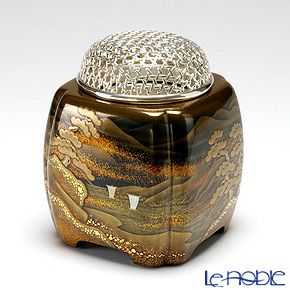 【伝統工芸】輪島塗 山水蒔絵 香炉 薫作