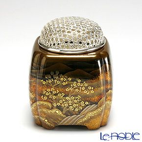 【伝統工芸】輪島塗 山水蒔絵 香炉 薫作