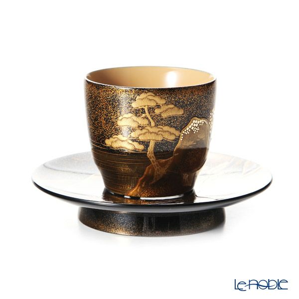 【伝統工芸】輪島塗 湯呑揃え 山水 桜 松田良輝氏作