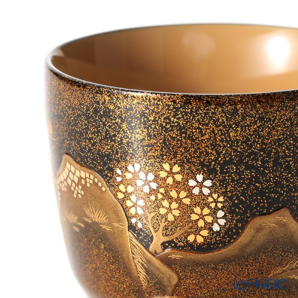 【伝統工芸】輪島塗 湯呑揃え 山水 桜 松田良輝氏作