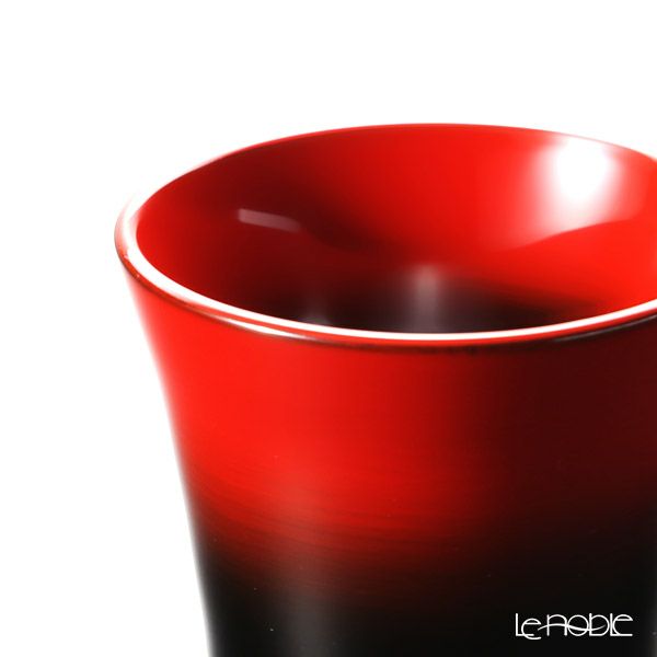 【伝統工芸】輪島塗 ぐい呑 曙塗 紅葉（足元に紅葉） 坂口政昭氏作