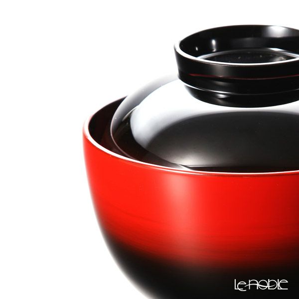 【伝統工芸】輪島塗 吸物椀 曙塗 口縁赤