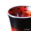 【伝統工芸】輪島塗 ぐい呑 曙塗 紅葉（口縁に紅葉） 坂口政昭氏作