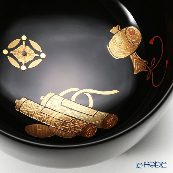 【伝統工芸】輪島塗 ぐい呑 宝づくし 巻物、小判、七宝、小槌