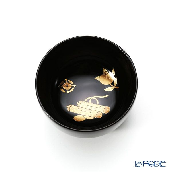 【伝統工芸】輪島塗 ぐい呑 宝づくし 巻物、小判、七宝、橘