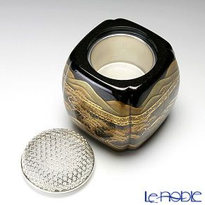 【伝統工芸】輪島塗 山水蒔絵 香炉 松芯作