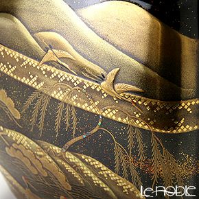 【伝統工芸】輪島塗 山水蒔絵 香炉 松芯作