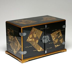 【伝統工芸】輪島塗 源氏物語 京都百景 飾箪笥