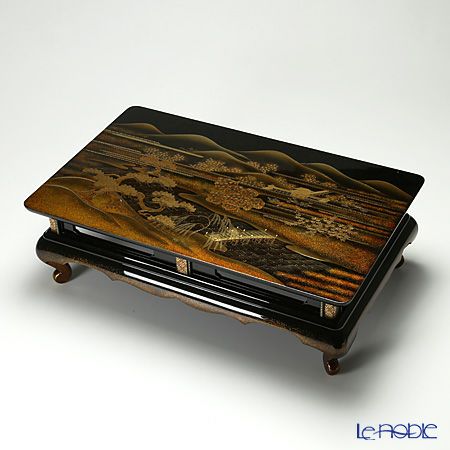 【伝統工芸】輪島塗 平卓 山水 杉谷松芯氏作品