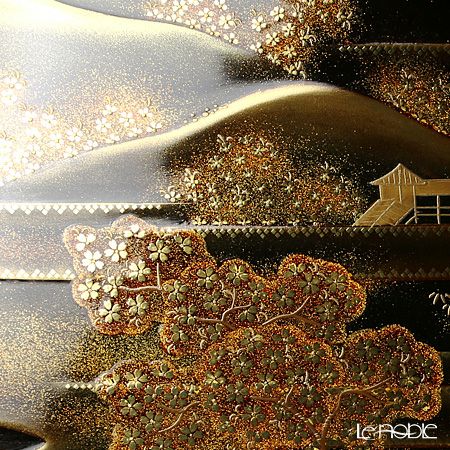 【伝統工芸】輪島塗 平卓 山水 杉谷松芯氏作品