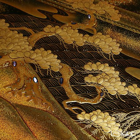 【伝統工芸】輪島塗 平卓 山水 杉谷松芯氏作品