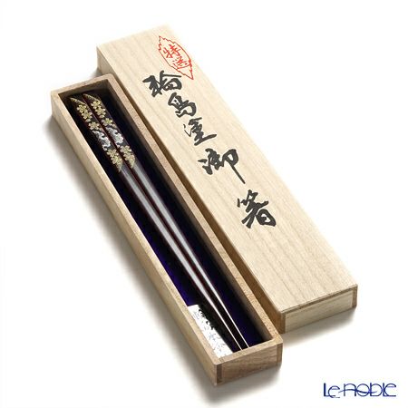 【伝統工芸】輪島塗 御箸 雪月花 溜塗 24cm 【桐箱付】