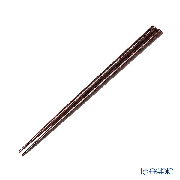 【伝統工芸】輪島塗 御箸 石目塗 黒 23cm