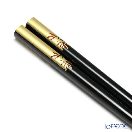 【伝統工芸】輪島塗 御箸 南天 黒 22.5cm