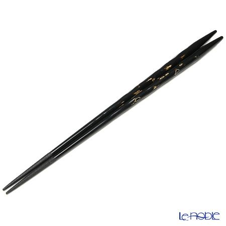 【伝統工芸】輪島塗 取箸 利久研出 黒 28cm