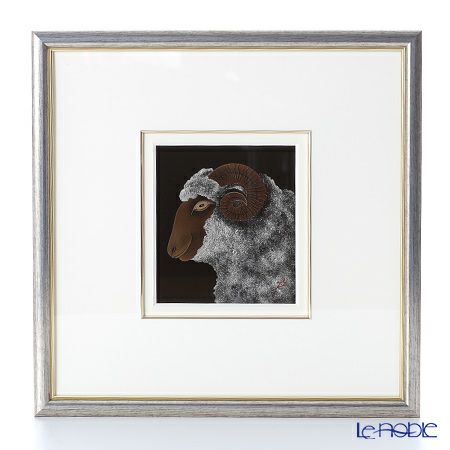 【伝統工芸】輪島塗 漆芸額 干支 未（羊） 蒔絵師 坂口政昭氏作