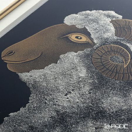 【伝統工芸】輪島塗 漆芸額 干支 未（羊） 蒔絵師 坂口政昭氏作