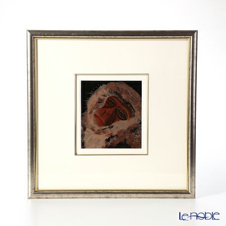 【伝統工芸】輪島塗 漆芸額 干支 申（猿） 蒔絵師 坂口政昭氏作