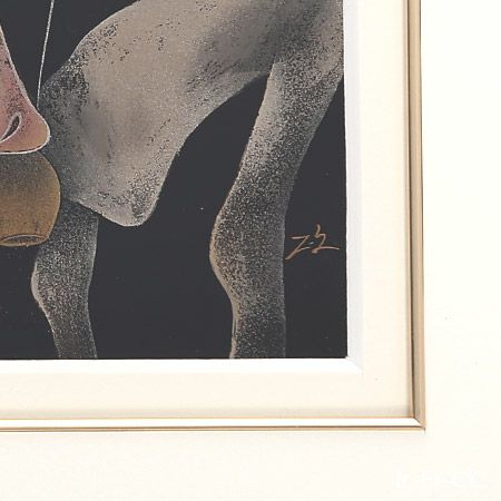 【伝統工芸】輪島塗 漆芸額 干支 丑（牛） 蒔絵師 坂口政昭氏作