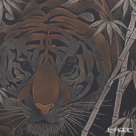 【伝統工芸】輪島塗 漆芸額 干支 寅（虎） 蒔絵師 坂口政昭氏作