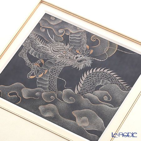 【伝統工芸】輪島塗 漆芸額 干支 辰（龍）銀 蒔絵師 坂口政昭氏作