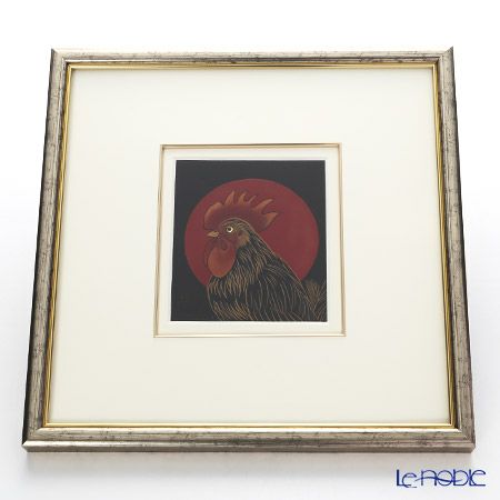 【伝統工芸】輪島塗 漆芸額 干支 酉（鳥） 蒔絵師 坂口政昭氏作