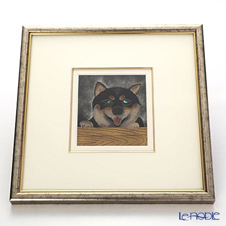 【伝統工芸】輪島塗 漆芸額 干支 戌（犬） 蒔絵師 坂口政昭氏作