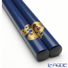 【伝統工芸】輪島塗 干支箸 巳 青（小） 19.5cm