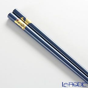 【伝統工芸】輪島塗 干支箸 午 青（小） 19.5cm