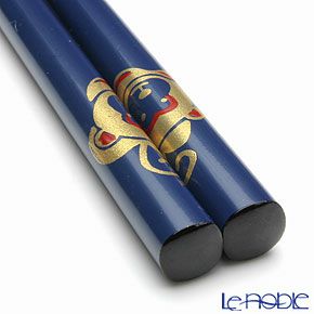 【伝統工芸】輪島塗 干支箸 申 青（小） 19.5cm