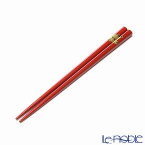 【伝統工芸】輪島塗 干支箸 酉 赤（中） 21cm
