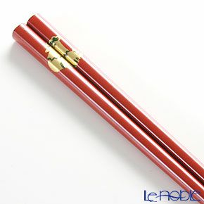 【伝統工芸】輪島塗 干支箸 酉 赤（中） 21cm