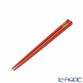 【伝統工芸】輪島塗 干支箸 戌 赤（小） 19.5cm