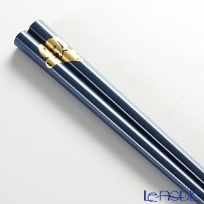 【伝統工芸】輪島塗 干支箸 戌 青（小） 19.5cm