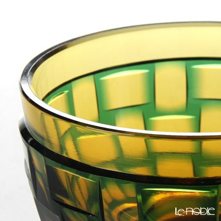 創作薩摩切子 網代 盃 アンバー 2022-9-A