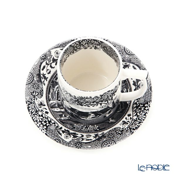 スポード ブラックイタリアン エスプレッソカップ＆ソーサー 90ml 【創業250周年記念コレクション】