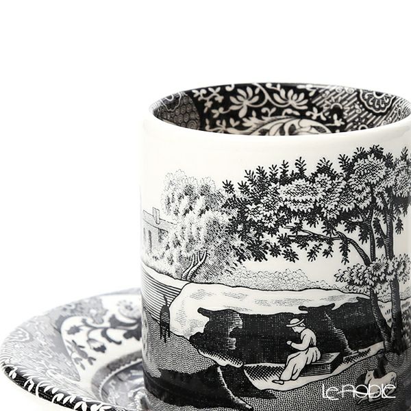 スポード ブラックイタリアン エスプレッソカップ＆ソーサー 90ml 【創業250周年記念コレクション】