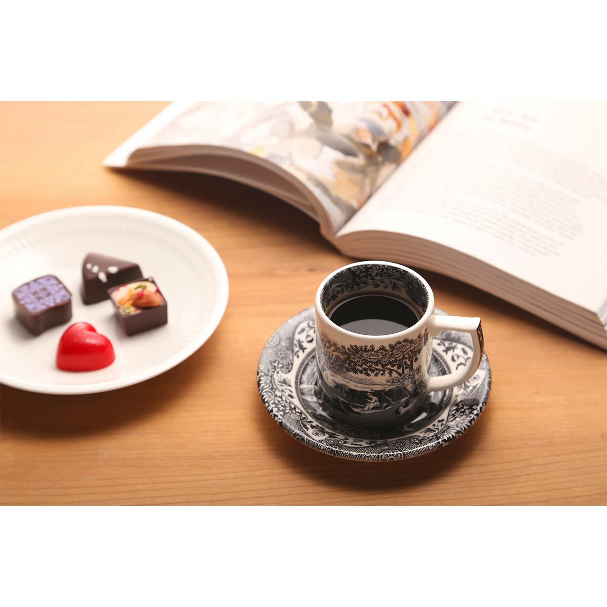 スポード ブラックイタリアン エスプレッソカップ＆ソーサー 90ml 【創業250周年記念コレクション】