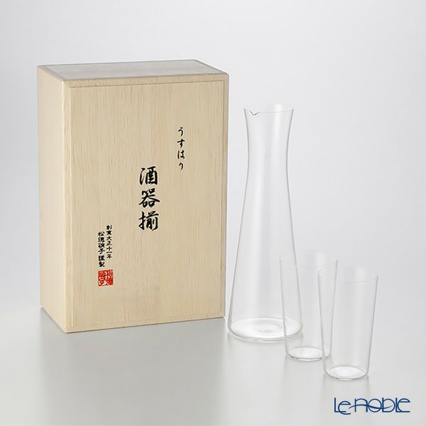 松徳硝子 うすはり 酒器揃 【木箱入】