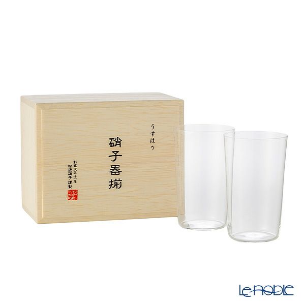 松徳硝子 うすはり コップ 200ml ペア 2951020【木箱入】