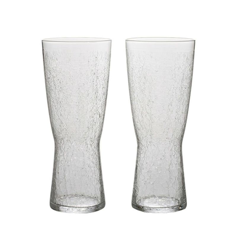 深川硝子工芸 CRACKS ビアグラス ペア