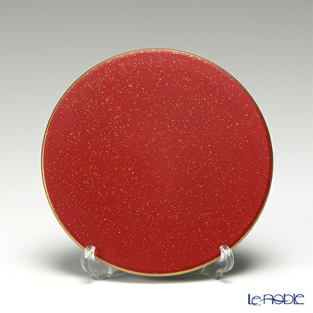 ラックヌーボー 丸型コースター（フラット） レッドゴールドラメ 11cm