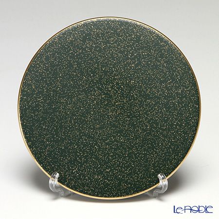 ラックヌーボー 丸型コースター（フラット） グリーンゴールド ラメ 11cm