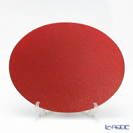 ラックヌーボー 楕円型プレースマット（S） レッドゴールドラメ