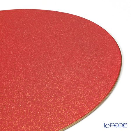 ラックヌーボー 楕円型プレースマット（S） レッドゴールドラメ