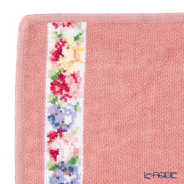 フェイラー ハンドタオル アイーダ ホワイト ローズウッドピンク 25×25cm