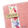 フェイラー ハンドタオル アイーダ ホワイト ローズウッドピンク 25×25cm
