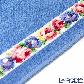 フェイラー ハンドタオル アイーダ ホワイト ライトブルー 25×25cm